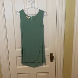 Green mini sexy summer dress